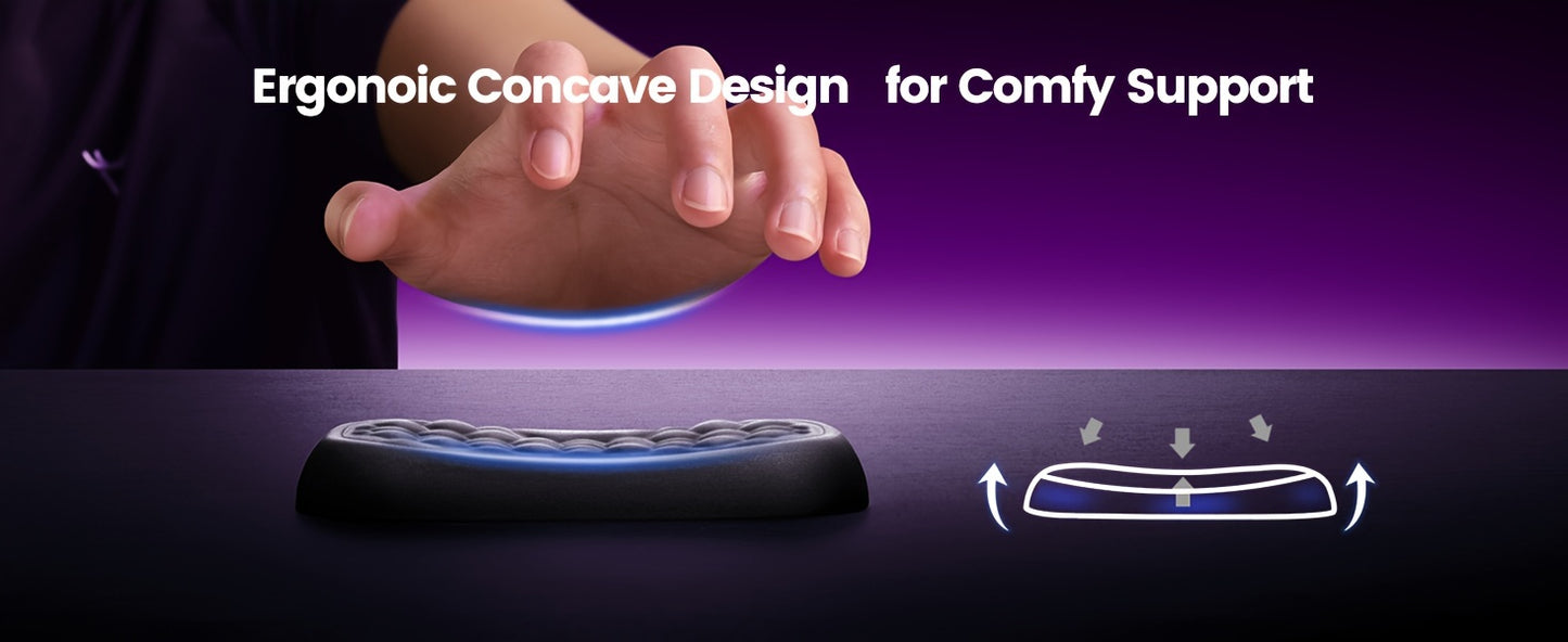 Vaydeer Ergonomic Wrist Rest - Soft Memory Foam Arm Cushion for Keyboard and Mouse, Computer Desk, Palm Hand Office Laptop Typing, Providing Comfortable Support and Reducing Wrist Strain