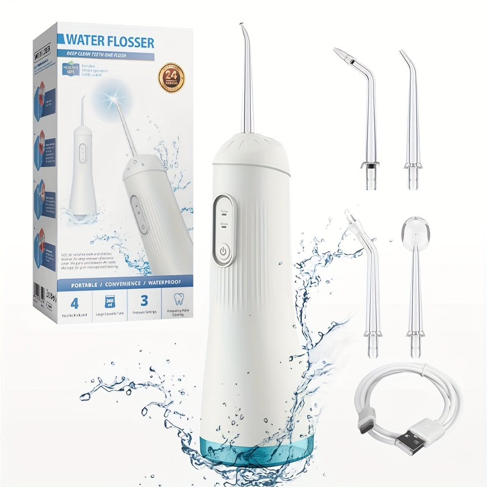 Portable Cordless Oral Irrigator Rechargeable Travel Irrigation Cleaner Electric Flossing Machine For Teeth Cleaning