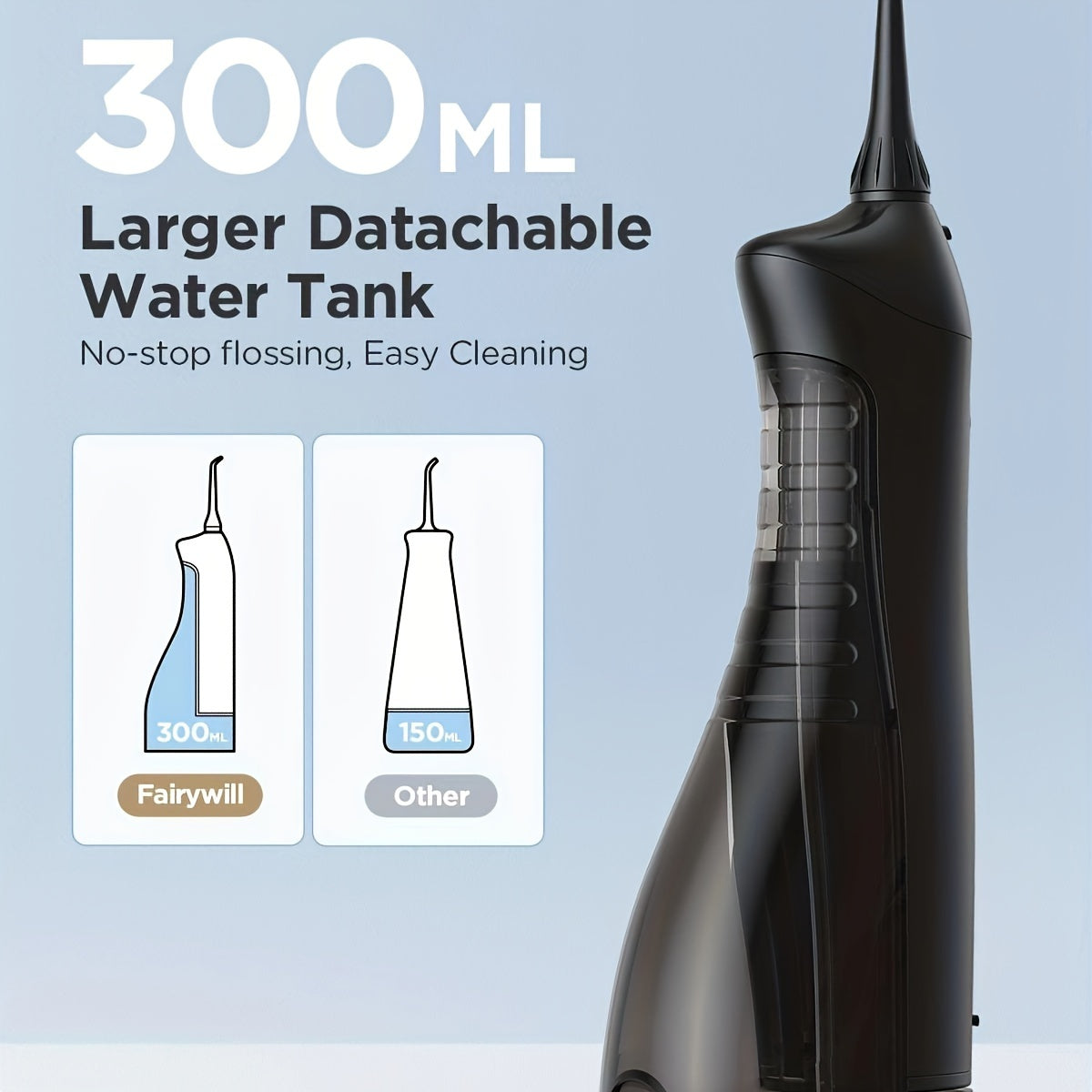 Combo for Braces Bridges Care, Black Fairywill Water Flosser and Electric Toothbrush