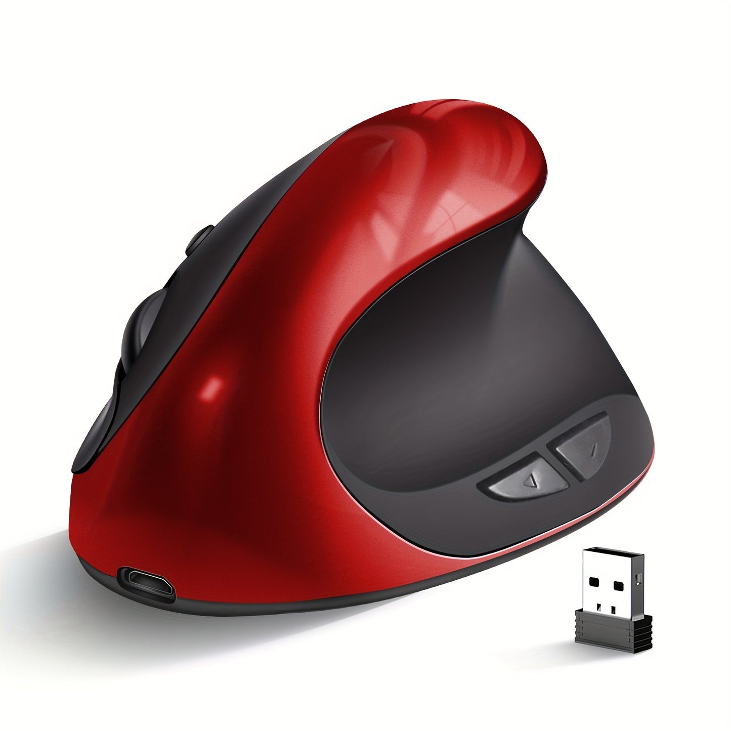 Ergonomic Mouse, Rechargeable Vertical Wireless Mouse Small Right Handed Computer Wireless Mouse for Laptop, Desktop, PC Purple