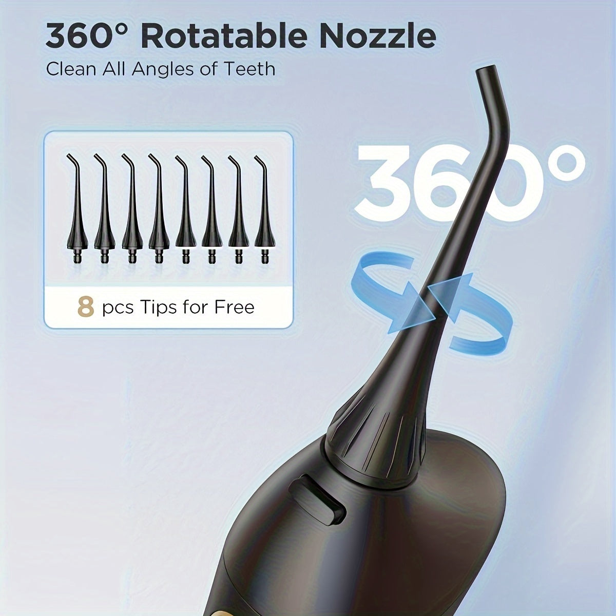 Combo for Braces Bridges Care, Black Fairywill Water Flosser and Electric Toothbrush