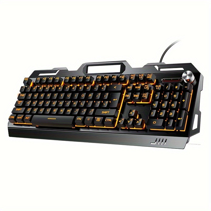 V2 E-sports Gaming Wired Keyboard with Hair Light, Universal USB Plug-in, Compatible with Windows System for Office and Typing