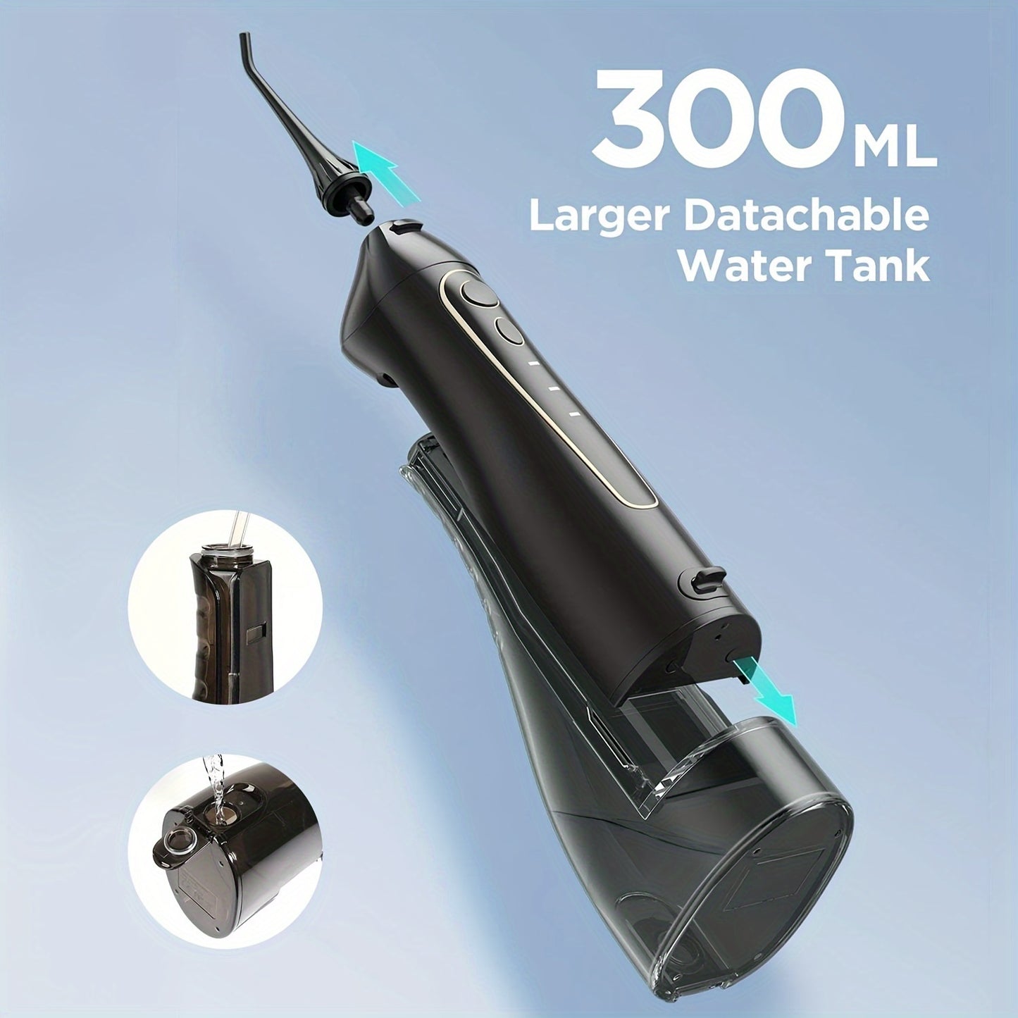 Combo for Braces Bridges Care, Black Fairywill Water Flosser and Electric Toothbrush